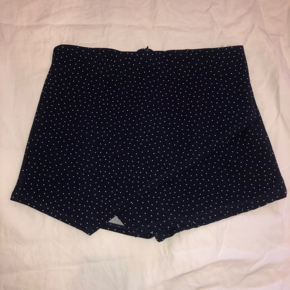 Blue Blush Boutique Navy polka dot skort